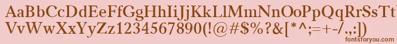 CarniolaSemibold Font – Brown Fonts on Pink Background