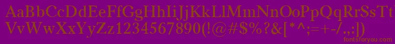 CarniolaSemibold Font – Brown Fonts on Purple Background