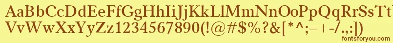 CarniolaSemibold Font – Brown Fonts on Yellow Background