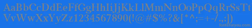 フォントCarniolaSemibold – 青い背景に灰色の文字