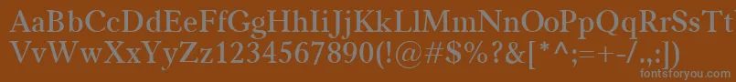 フォントCarniolaSemibold – 茶色の背景に灰色の文字