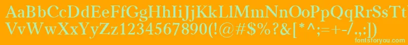 CarniolaSemibold Font – Green Fonts on Orange Background