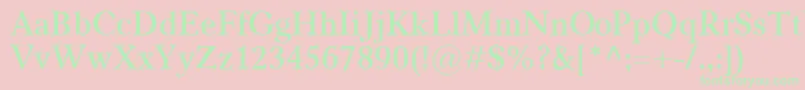 CarniolaSemibold Font – Green Fonts on Pink Background