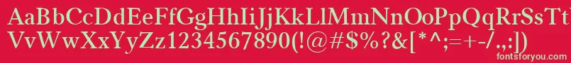 フォントCarniolaSemibold – 赤い背景に緑の文字