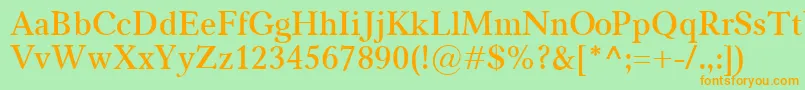 CarniolaSemibold Font – Orange Fonts on Green Background