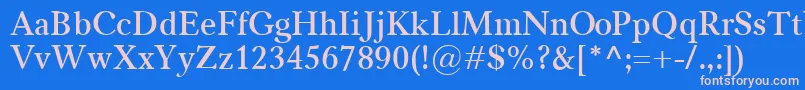 フォントCarniolaSemibold – ピンクの文字、青い背景