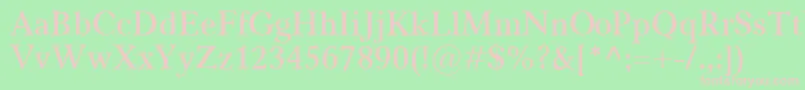 CarniolaSemibold Font – Pink Fonts on Green Background