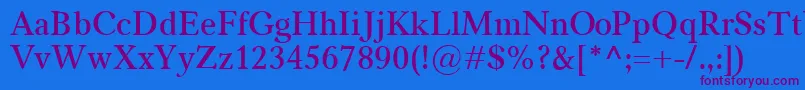 CarniolaSemibold Font – Purple Fonts on Blue Background