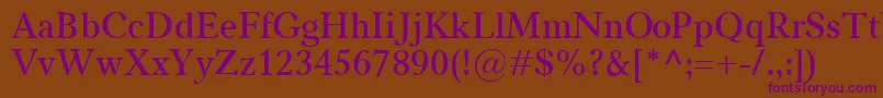 CarniolaSemibold Font – Purple Fonts on Brown Background