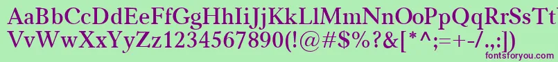 CarniolaSemibold Font – Purple Fonts on Green Background