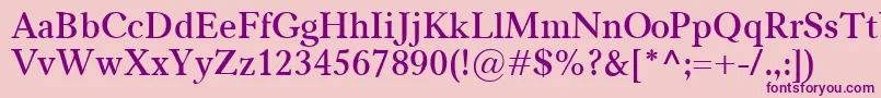 CarniolaSemibold Font – Purple Fonts on Pink Background