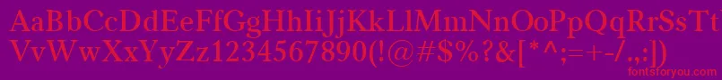 CarniolaSemibold Font – Red Fonts on Purple Background