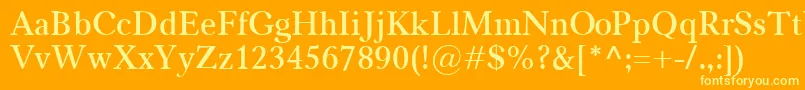 CarniolaSemibold Font – Yellow Fonts on Orange Background