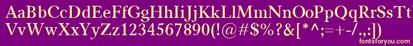 CarniolaSemibold Font – Yellow Fonts on Purple Background