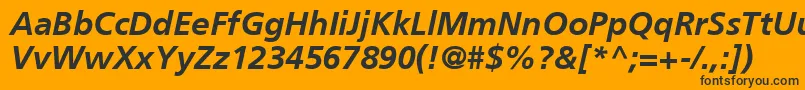 AgForeignerLightBoldItalicBold Font – Black Fonts on Orange Background