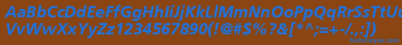 AgForeignerLightBoldItalicBold Font – Blue Fonts on Brown Background
