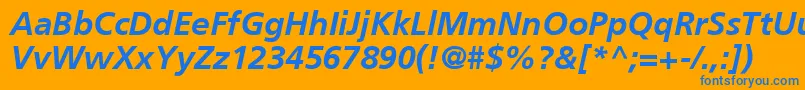 AgForeignerLightBoldItalicBold Font – Blue Fonts on Orange Background