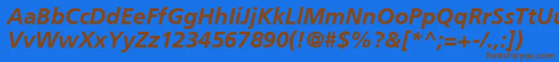 AgForeignerLightBoldItalicBold Font – Brown Fonts on Blue Background