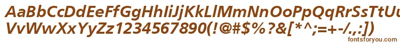 AgForeignerLightBoldItalicBold-fontti – ruskeat fontit valkoisella taustalla
