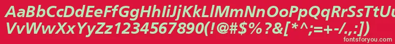AgForeignerLightBoldItalicBold Font – Green Fonts on Red Background