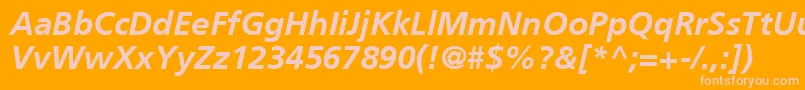 AgForeignerLightBoldItalicBold Font – Pink Fonts on Orange Background