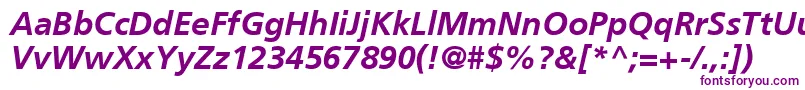 AgForeignerLightBoldItalicBold Font – Purple Fonts on White Background