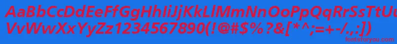 AgForeignerLightBoldItalicBold Font – Red Fonts on Blue Background