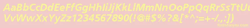 AgForeignerLightBoldItalicBold Font – Yellow Fonts on Pink Background