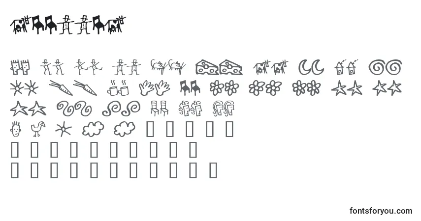 Schriftart Gooddog – Alphabet, Zahlen, spezielle Symbole
