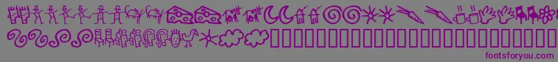Gooddog Font – Purple Fonts on Gray Background