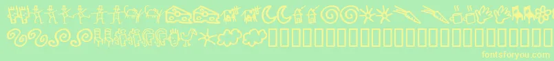 Gooddog Font – Yellow Fonts on Green Background