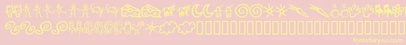 Gooddog Font – Yellow Fonts on Pink Background