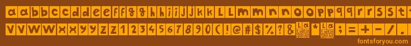 LaCucaracha Font – Orange Fonts on Brown Background