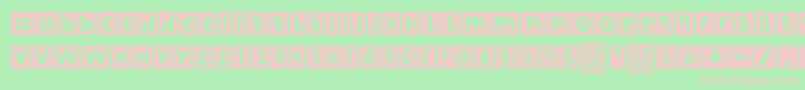 フォントLaCucaracha – 緑の背景にピンクのフォント