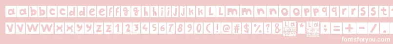 LaCucaracha Font – White Fonts on Pink Background