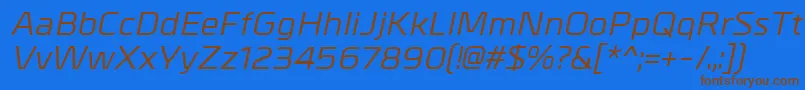 fuente MetrikMediumitalic – Fuentes Marrones Sobre Fondo Azul