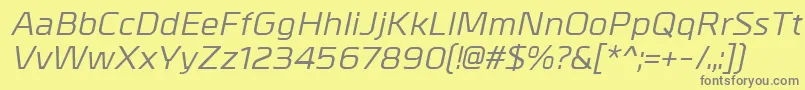 MetrikMediumitalic Font – Gray Fonts on Yellow Background