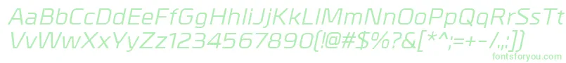 MetrikMediumitalic Font – Green Fonts on White Background