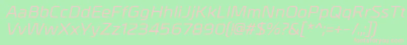 MetrikMediumitalic Font – Pink Fonts on Green Background