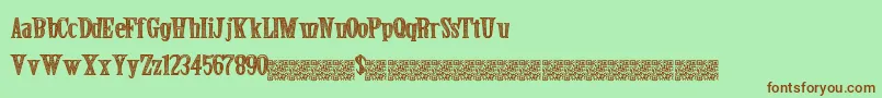 Secretevent Font – Brown Fonts on Green Background