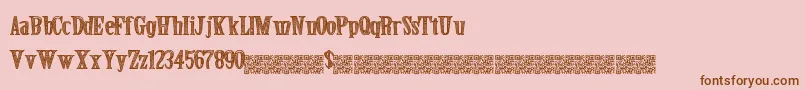 Secretevent-Schriftart – Braune Schriften auf rosa Hintergrund