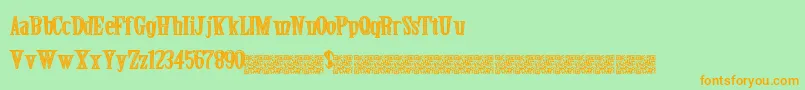 Secretevent Font – Orange Fonts on Green Background