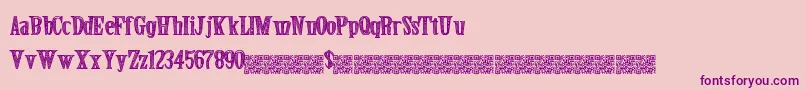 Secretevent-Schriftart – Violette Schriften auf rosa Hintergrund