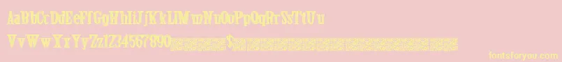 Secretevent-Schriftart – Gelbe Schriften auf rosa Hintergrund