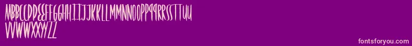 Friendsforever Font – Pink Fonts on Purple Background