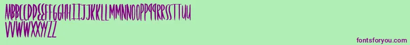 Friendsforever Font – Purple Fonts on Green Background