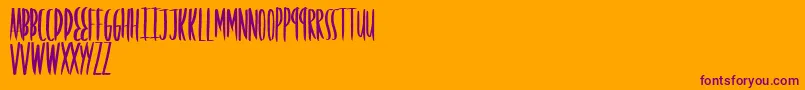 Friendsforever Font – Purple Fonts on Orange Background