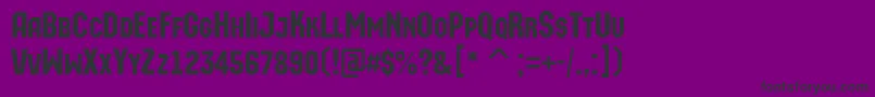 AMachinaortocaps Font – Black Fonts on Purple Background