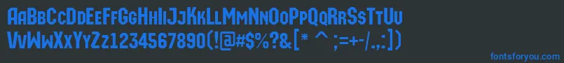AMachinaortocaps Font – Blue Fonts on Black Background