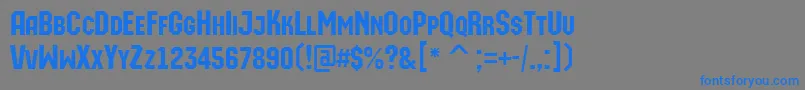 AMachinaortocaps Font – Blue Fonts on Gray Background